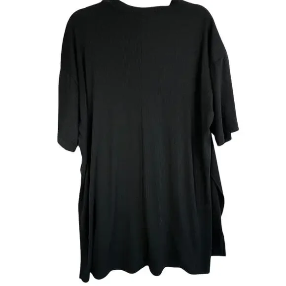 Dressed In Lala Malone Ribbed Biker Top in Black Women Medium $92 MSRP - Picture 6 of 6